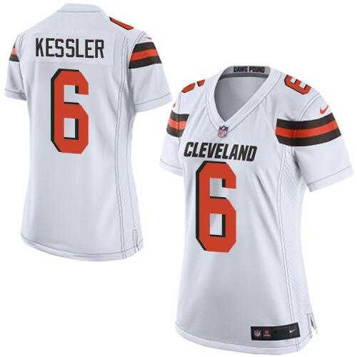 Women's Nike Browns #6 Cody Kessler White Stitched NFL New Elite Jersey