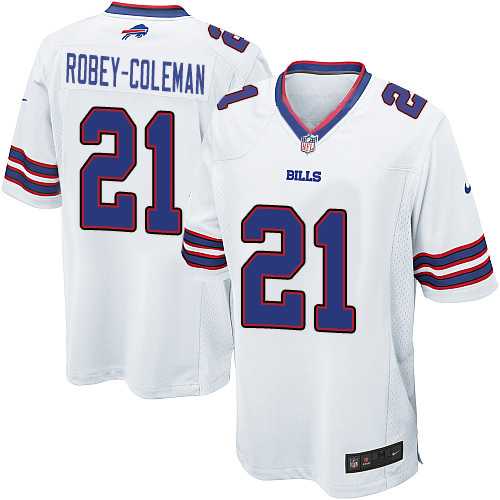 Nike Buffalo Bills #21 Nickell Robey-Coleman White Men's Stitched NFL Game Jersey Nike Buffalo Bills #21 Nickell Robey-Coleman White Men's Stitched NFL Game Jersey
