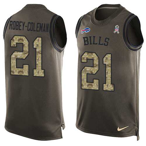 Nike Buffalo Bills #21 Nickell Robey-Coleman Green Men's Stitched NFL Limited Salute To Service Tank Top Jersey