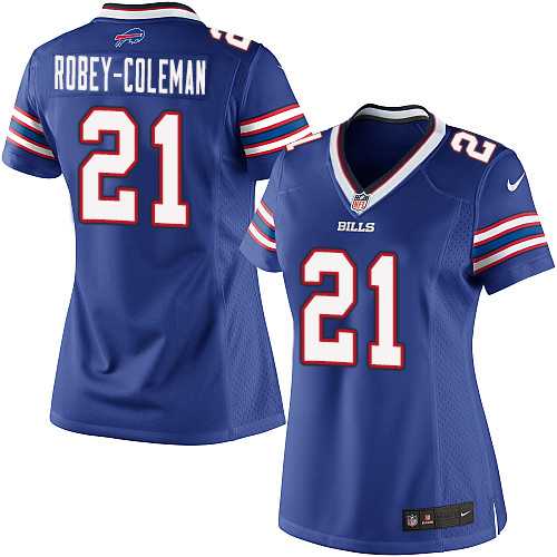 Women's Nike Buffalo Bills #21 Nickell Robey-Coleman Royal Blue Team Color NFL Limited Jersey