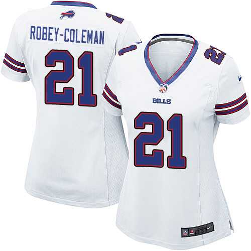 Women's Nike Buffalo Bills #21 Nickell Robey-Coleman White NFL Elite Jersey