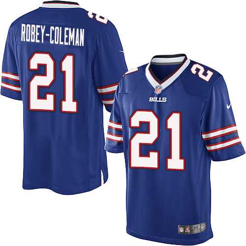 Youth Nike Buffalo Bills #21 Nickell Robey-Coleman Royal Blue Team Color NFL Limited Jersey