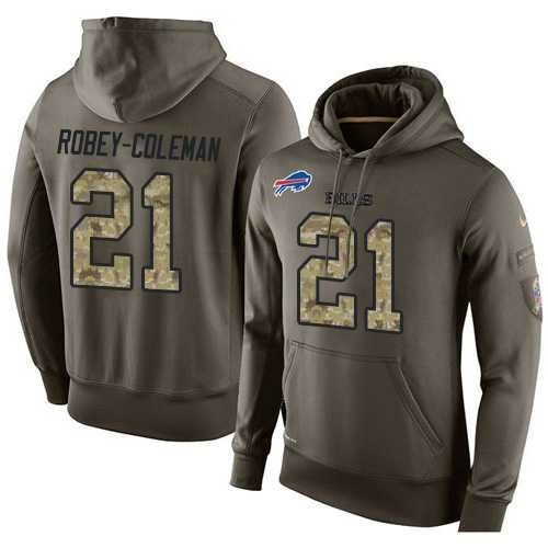 NFL Nike Buffalo Bills #21 Nickell Robey-Coleman Green Salute To Service Men's Pullover Hoodie