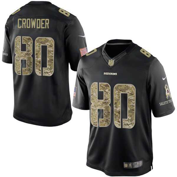 Nike Washington Redskins #80 Jamison Crowder Black Camo Men's Stitched NFL Limited Salute to Service Jersey