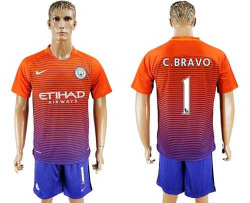 Manchester City #1 C.Bravo Sec Away Soccer Club Jersey