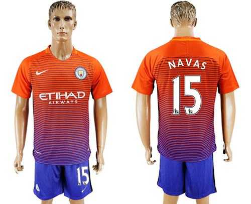 Manchester City #15 Navas Sec Away Soccer Club Jersey