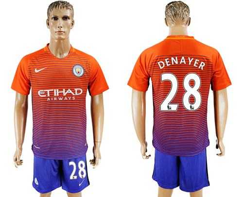 Manchester City #28 Denayer Sec Away Soccer Club Jersey