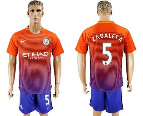Manchester City #5 Zabaleta Sec Away Soccer Club Jersey