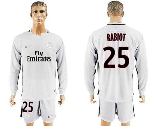 Paris Saint-Germain #25 Rabiot Sec Away Long Sleeves Soccer Club Jersey