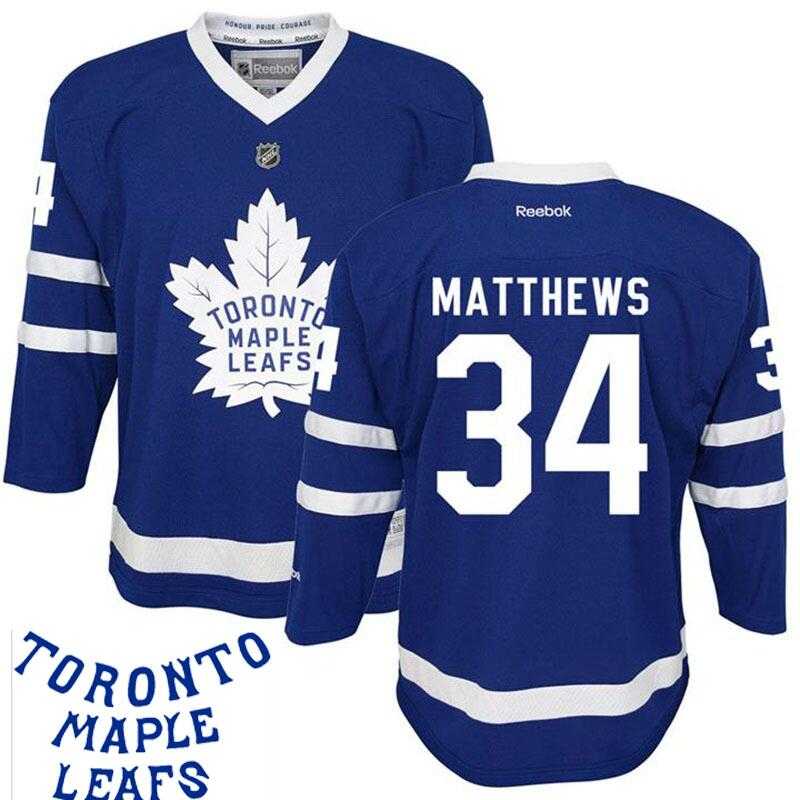 Toronto Maple Leafs #34 Auston Matthews Blue New Stitched Youth NHL Jersey