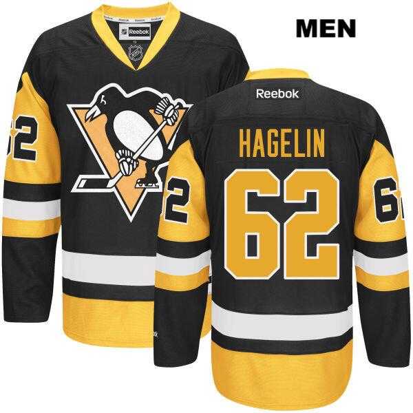 Men's Pittsburgh Penguins #62 Carl Hagelin Reebok Black Premier Jersey