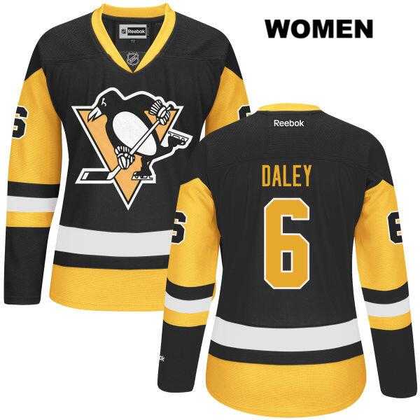 Women's Pittsburgh Penguins #6 Trevor Daley Reebok Black Premier Jersey