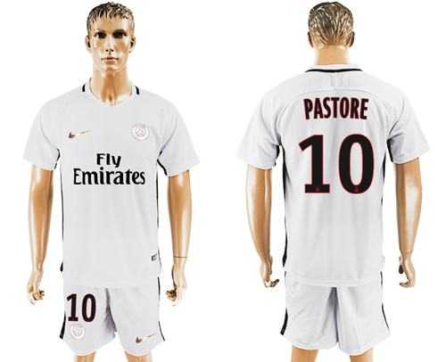 Paris Saint-Germain #10 Pastore Sec Away Soccer Club Jersey