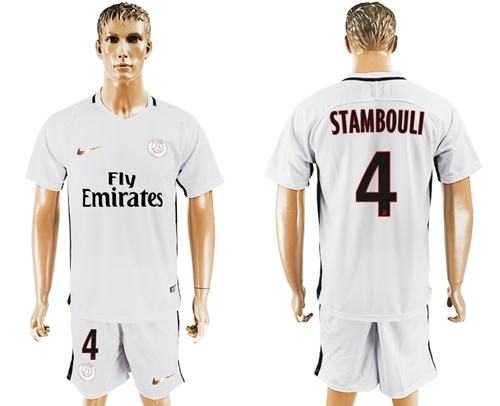 Paris Saint-Germain #4 Stambouli Sec Away Soccer Club Jersey