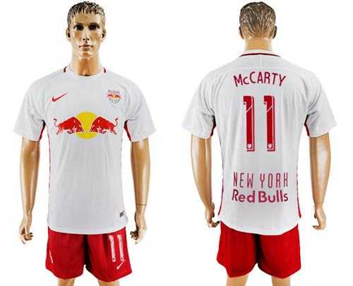 Red Bull #11 McCARTY White Home Soccer Club Jersey