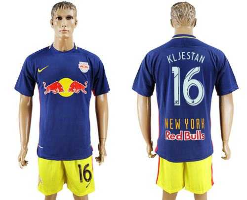 Red Bull #16 Kljestan Away Soccer Club Jersey
