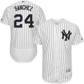 Men's New York Yankees #24 Gary Sanchez White Flexbase Collection MLB Jersey
