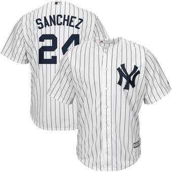 Men's New York Yankees #24 Gary Sanchez White Home MLB jersey