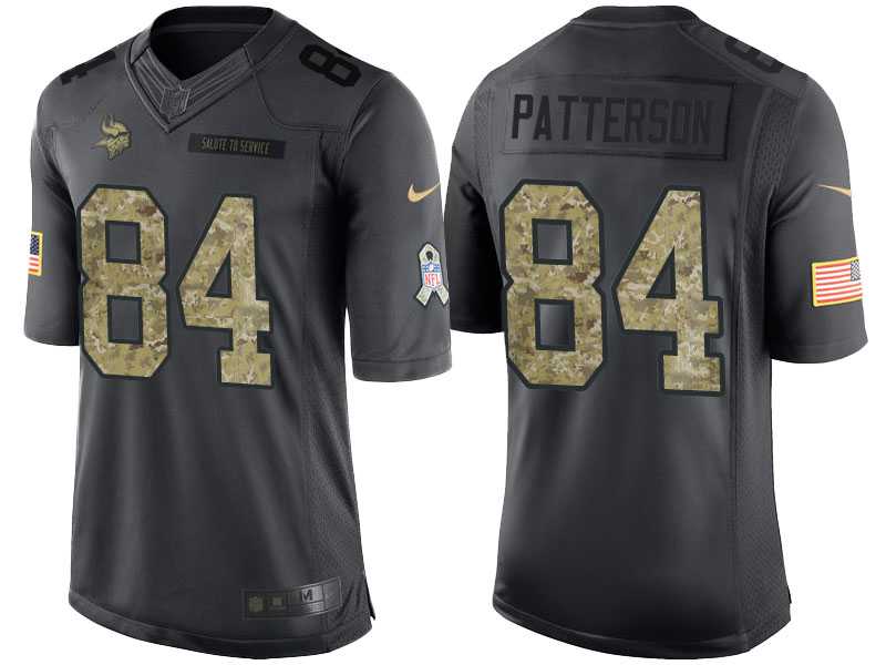 Nike Minnesota Vikings #84 Cordarrelle Patterson Men's Stitched Anthracite NFL Salute to Service Limited Jerseys