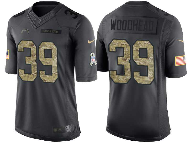 Nike San Diego Chargers #39 Danny Woodhead Men's Stitched Anthracite NFL Salute to Service Limited Jerseys