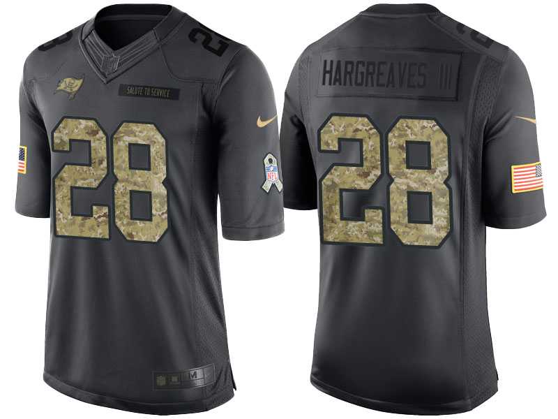 Nike Tampa Bay Buccaneers #28 Vernon Hargreaves III Men's Stitched Anthracite NFL Salute to Service Limited Jerseys