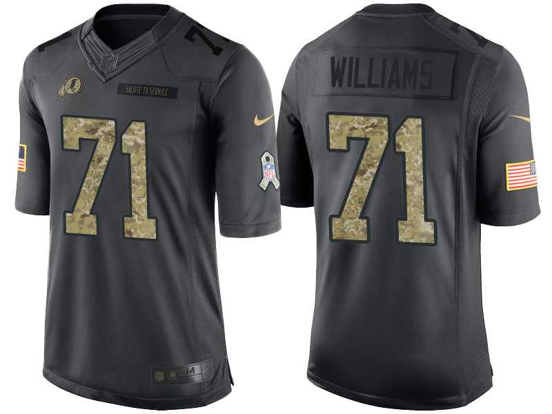 Nike Washington Redskins #71 Trent Williams Men's Stitched Anthracite NFL Salute to Service Limited Jerseys
