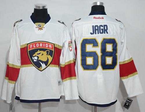Florida Panthers #68 Jaromir Jagr White Road Stitched NHL Jersey