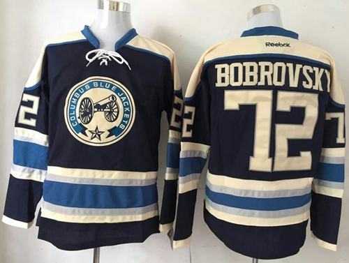 Columbus Blue Jackets #72 Sergei Bobrovsky Navy Blue Alternate Stitched NHL Jersey