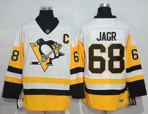 Pittsburgh Penguins #68 Jaromir Jagr White New Away Stitched NHL Jersey