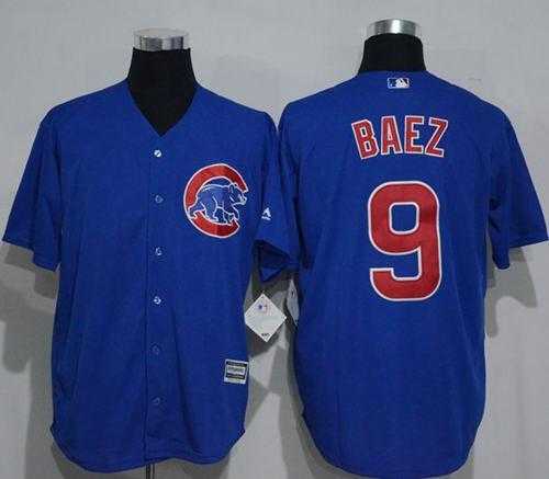 Chicago Cubs #9 Javier Baez Blue Alternate Cool Base Stitched Baseball Jersey