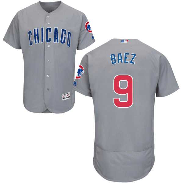 Chicago Cubs #9 Javier Baez Grey Flexbase Authentic Collection Alternate Road Stitched Baseball Jersey