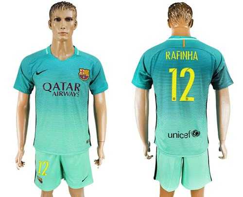 Barcelona #12 Rafinha Sec Away Soccer Club Jersey