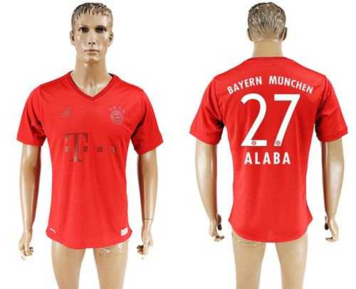 Bayern Munchen #27 Alaba Marine Environmental Protection Home Soccer Club Jersey