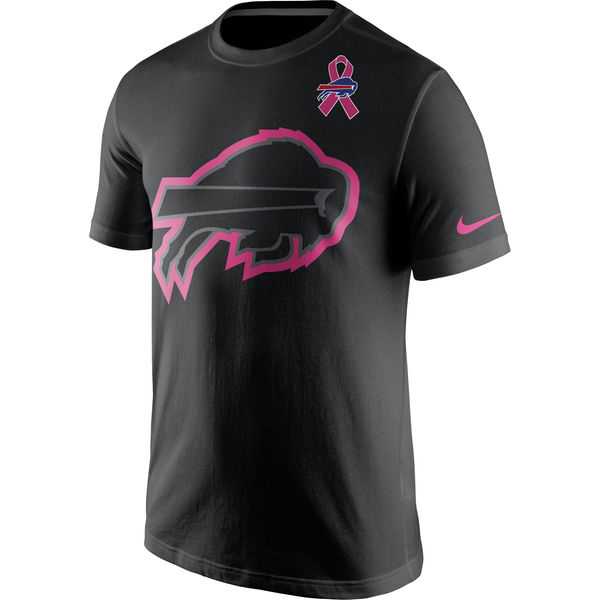 Buffalo Bills Nike Breast Cancer Awareness Team Travel Performance T-Shirt Black