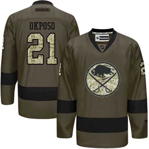 Buffalo Sabres #21 Kyle Okposo Green Salute to Service Stitched NHL Jersey