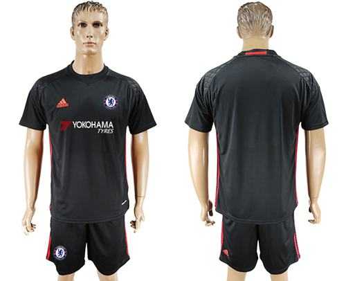 Chelsea Blank Black Goalkeeper Soccer Club Jersey
