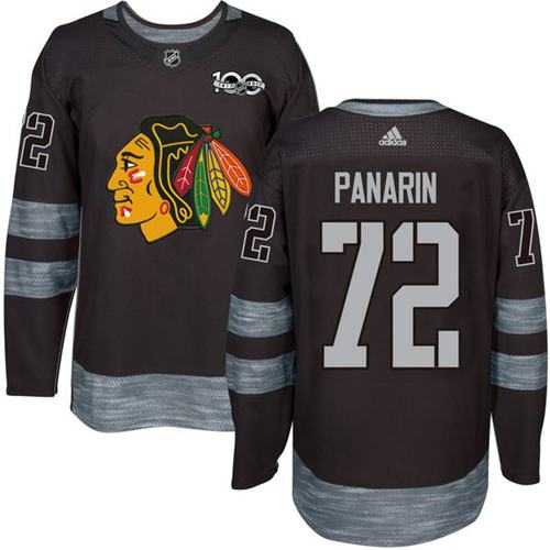 Chicago Blackhawks #72 Artemi Panarin Black 1917-2017 100th Anniversary Stitched NHL Jersey