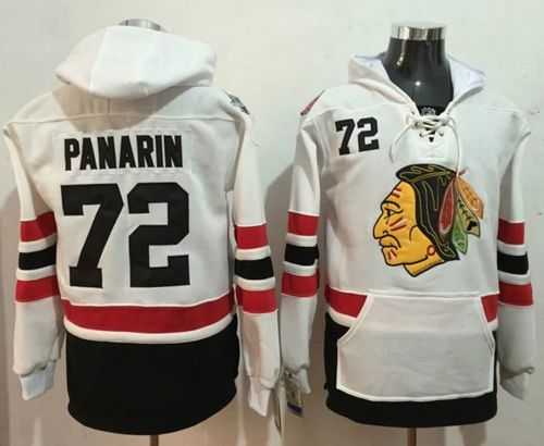Chicago Blackhawks #72 Artemi Panarin White Name & Number Pullover NHL Hoodie