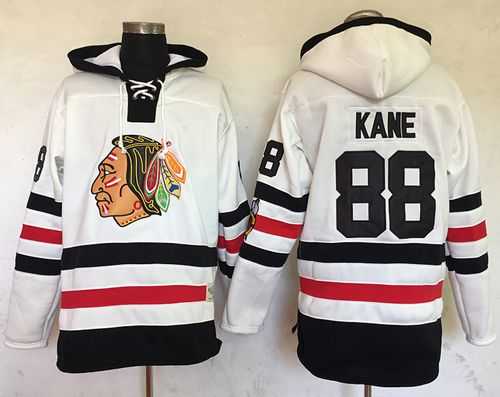 Chicago Blackhawks #88 Patrick Kane White Sawyer Hooded Sweatshirt 2017 Winter Classic Stitched NHL Jersey