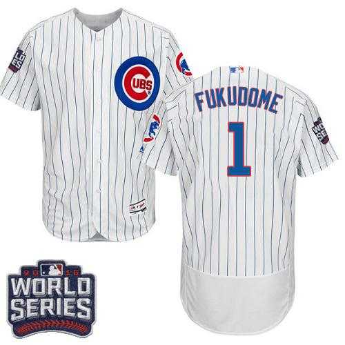 Chicago Cubs #1 Kosuke Fukudome White Flexbase Authentic Collection 2016 World Series Bound Stitched Baseball Jersey