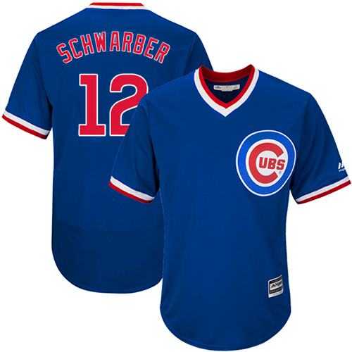 Chicago Cubs #12 Kyle Schwarber Blue Flexbase Authentic Collection Cooperstown Stitched Baseball Jersey