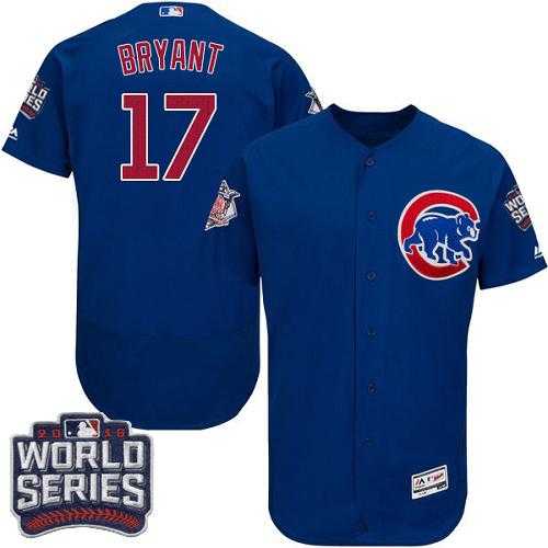 Chicago Cubs #17 Kris Bryant Blue Flexbase Authentic Collection 2016 World Series Bound Stitched Baseball Jersey