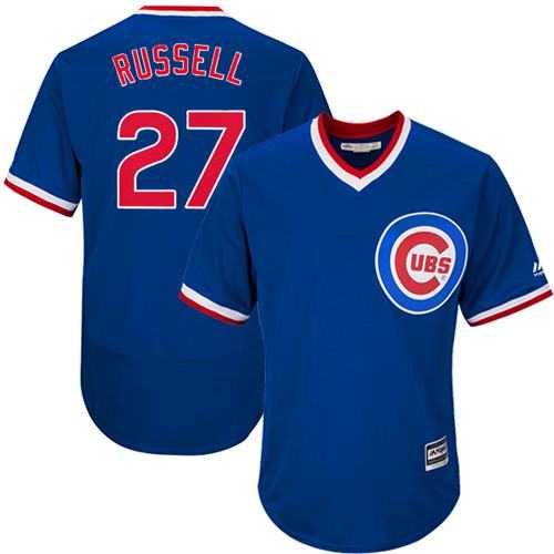 Chicago Cubs #27 Addison Russell Blue Flexbase Authentic Collection Cooperstown Stitched Baseball Jersey