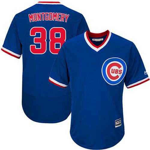 Chicago Cubs #38 Mike Montgomery Blue Flexbase Authentic Collection Cooperstown Stitched Baseball Jersey