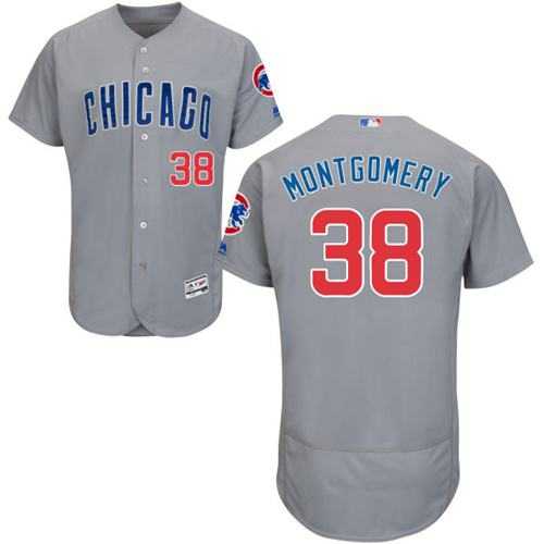 Chicago Cubs #38 Mike Montgomery Grey Flexbase Authentic Collection Road Stitched Baseball Jersey