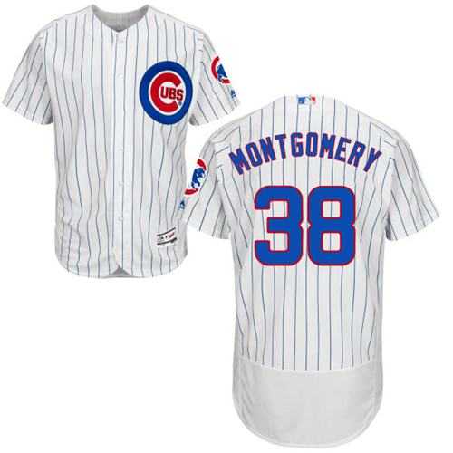 Chicago Cubs #38 Mike Montgomery White Flexbase Authentic Collection Stitched Baseball Jersey Chicago Cubs #38 Mike Montgomery White Flexbase Authentic Collection Stitched Baseball Jersey