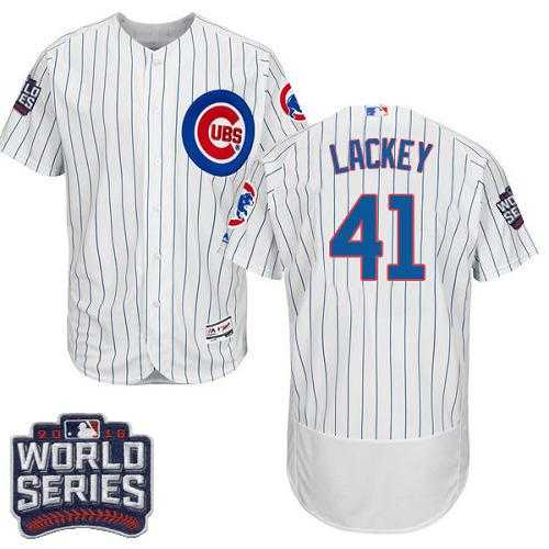 Chicago Cubs #41 John Lackey White Flexbase Authentic Collection 2016 World Series Bound Stitched Baseball Jersey
