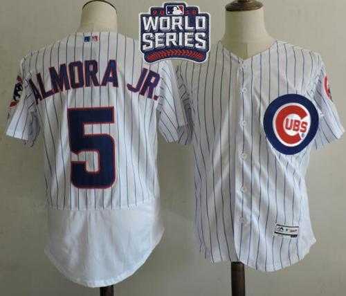 Chicago Cubs #5 Albert Almora Jr. White Flexbase Authentic Collection 2016 World Series Bound Stitched Baseball Jersey