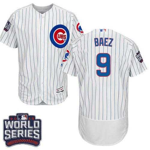 Chicago Cubs #9 Javier Baez White Flexbase Authentic Collection 2016 World Series Bound Stitched Baseball Jersey