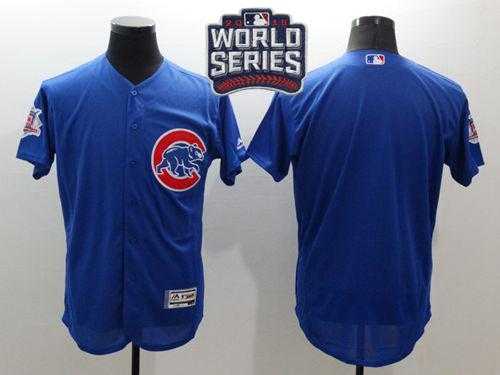 Chicago Cubs Blank Blue Flexbase Authentic Collection 2016 World Series Bound Stitched Baseball Jersey